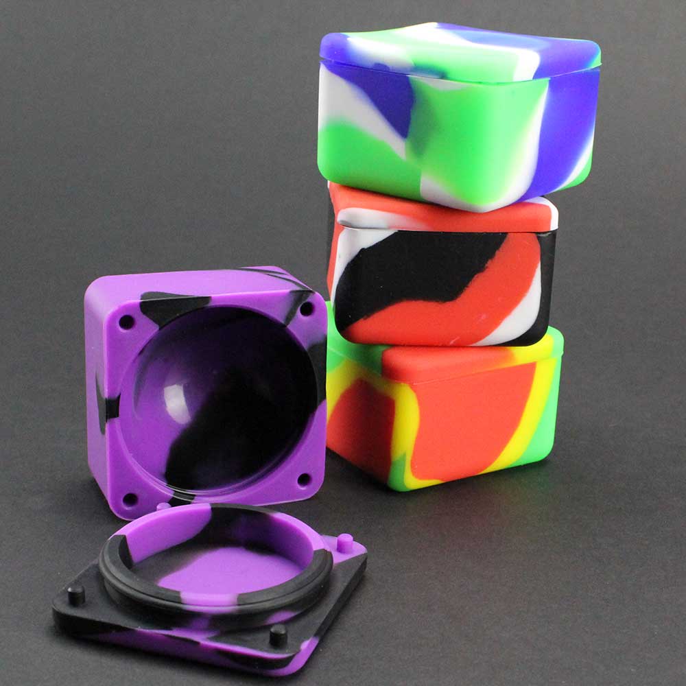 Multicolored 37ml Silicone Cube Container 1PCS