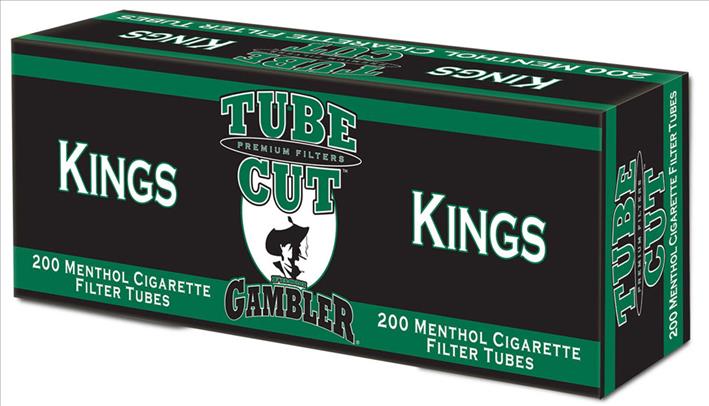 GAMBLER TUBE CUT TUBES KING SIZE MENTHOL 200ct- SLEEVE (5pcs)