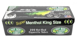 HOT ROD TUBES KING SIZE SUPER MENTHOL 200ct- SLEEVE (5pcs)