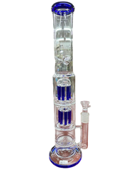 17" DOUBLE TREE PERC WATER PIPE (1pc)