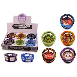 SILICONE COVERED ASHTRAY DEEZ NUTS (6pcs)